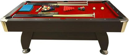 7 Foot Pool Table Billiard Table Red Felt – Red Devil - Image 2