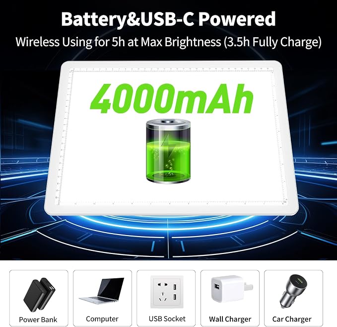 Phylosal Rechargeable A4 Light Pad - Image 4