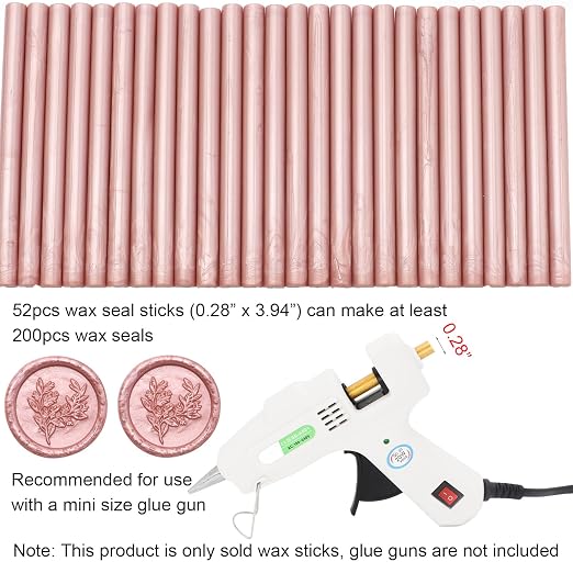 52pcs Rose Gold Wax Sealing Sticks - Image 6