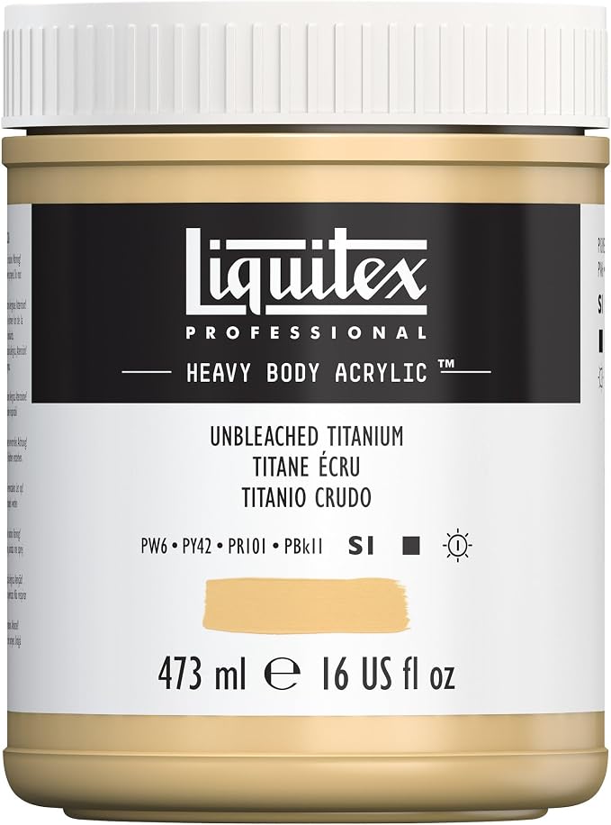 Liquitex Professional Heavy Body Acrylic Paint, 16-oz Pot, Unbleached Titanium by Liquitex