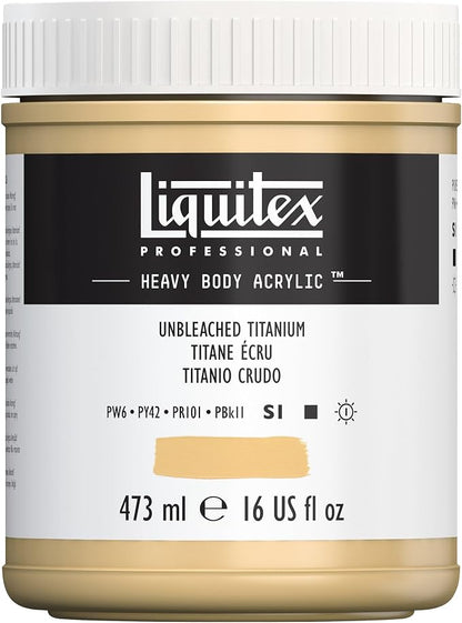 Liquitex Professional Heavy Body Acrylic Paint, 16-oz Pot, Unbleached Titanium by Liquitex