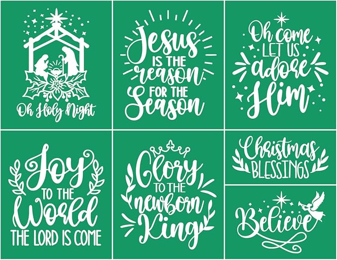 JAJADO Holy Night Silk Screen Transfers Christmas Bless Self Adhesive Silk by JAJADO