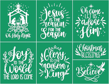 JAJADO Holy Night Silk Screen Transfers Christmas Bless Self Adhesive Silk by JAJADO