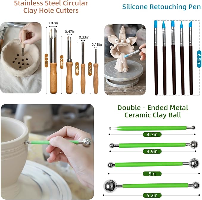 42 PCS Clay Tool, Clay Sculpting Tools Kit, Pottery Tools Can be Used - Image 2