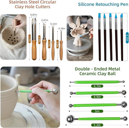 42 PCS Clay Tool, Clay Sculpting Tools Kit, Pottery Tools Can be Used - Image 2