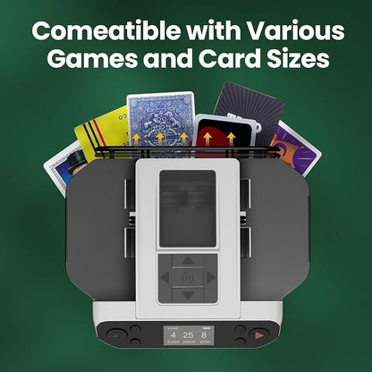Automatic Card shuffler and Dealer 2-in-1 Machine 2025, 1-12 Player, Rotatable - Image 3