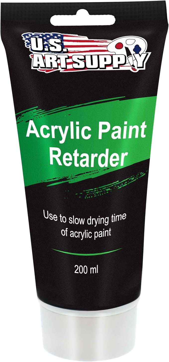 U.S. Art Supply Acrylic Paint Retarder Medium, 200ml Tube by USArtSupply