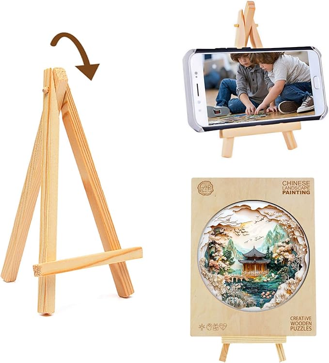KAAYEE Wooden Puzzles for Adults, 3D Visual Effect Chinese Landscape Painting - Image 4