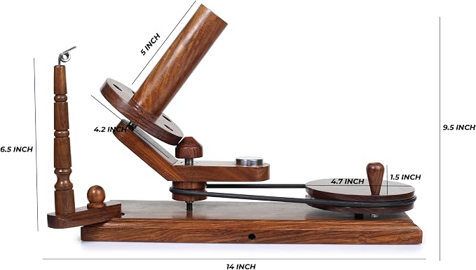 Large Handcrafted Wooden Yarn Winder & Swift – Rosewood Brown Ball Winder - Image 8