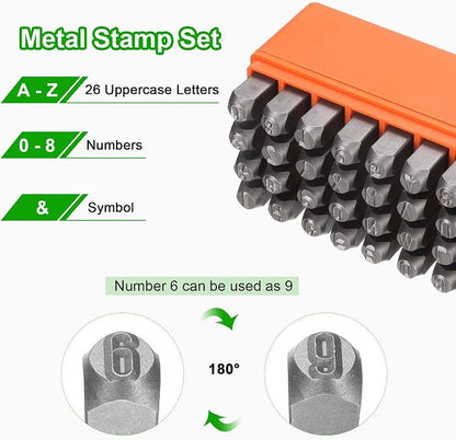 HARFINGTON 36pcs Metal Stamping Kit 5/16" Steel Uppercase Letter and Number - Image 3