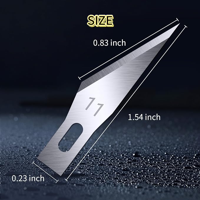 DIYSELF 200 PCS Exacto Knife Blades #11, Exacto Knife Replacement Blade - Image 2