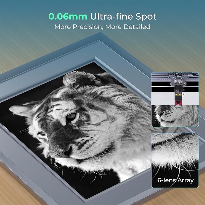Creality Falcon 10W Laser Engraver Machine, 0.06mm High Precision Laser - Image 2