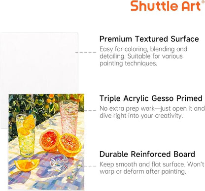 Shuttle Art Painting Canvas Panels, 36 Pack, 100% Cotton, Primed White Canvas - Image 4