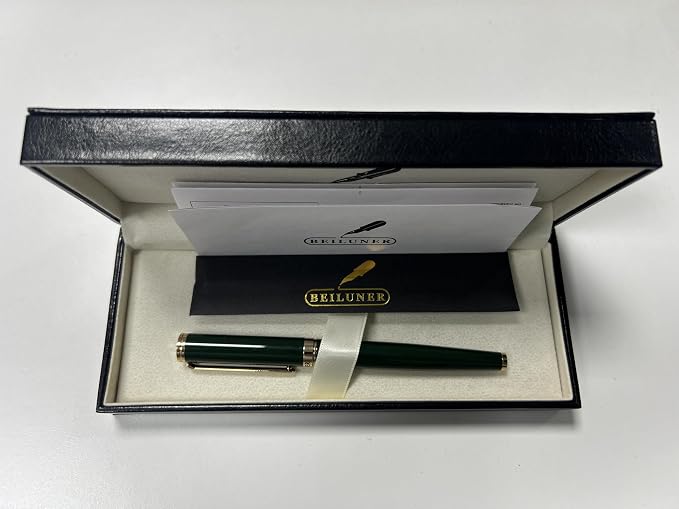 BEILUNER Racing Green Fountain Pen, Stunning Luxury Pens - Image 11