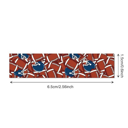 Adirasenotek 12 Rolls Sports Washi Tape, Rugby Football Washi Tape Set - Image 3
