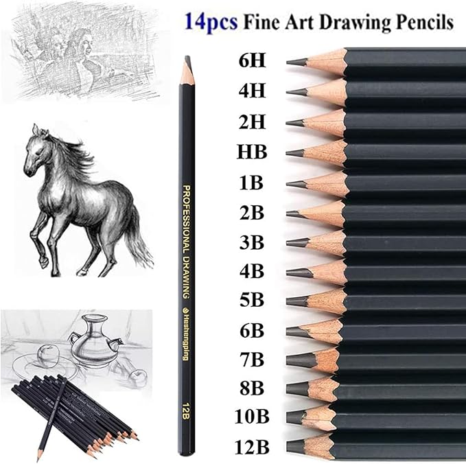 Heshengping 26 Pack Sketching Set Drawing Pencils Kit Art Supplies Include - Image 4