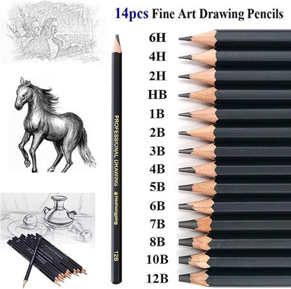 Heshengping 26 Pack Sketching Set Drawing Pencils Kit Art Supplies Include - Image 4