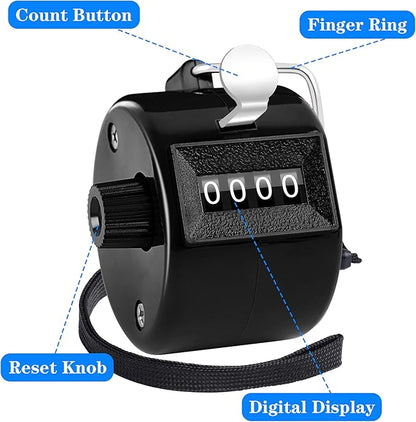 FEBSNOW Handheld Tally Counter Clicker 4 Digital Number Click Counter - Image 3