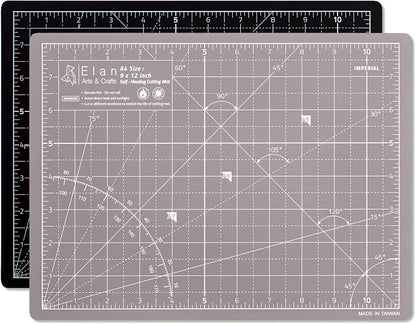 Elan Cutting Mat A4 Black & Taupe, Self Healing Cutting Mat 9x12 Inch, 5-Ply - Image 3