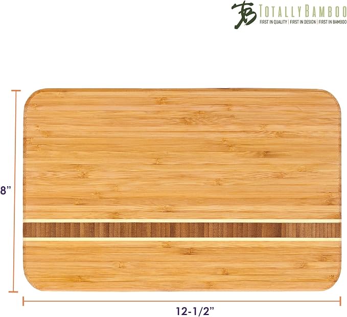 Totally Bamboo Aruba Bamboo Serving and Cutting Board, 12-1/2" x 8" - Image 5