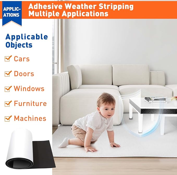 MAGZO Backed Adhesive Foam Padding 1/2" Thick x 12" W x 59" L, Closed Cell Foam - Image 7