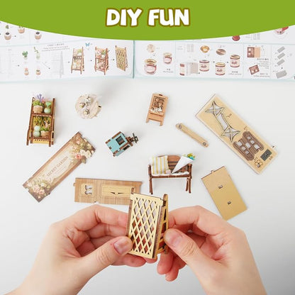 DIY Book Nook Kit, DIY Dollhouse Booknook Bookshelf Insert Decor, 3D Wooden - Image 5