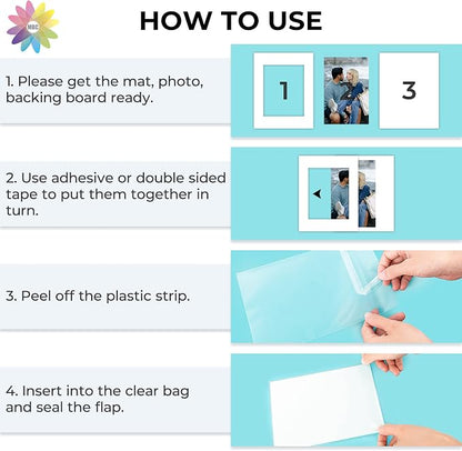 Mat Board Center, 11x14 for 8x10 White Picture Mat Sets - Image 7