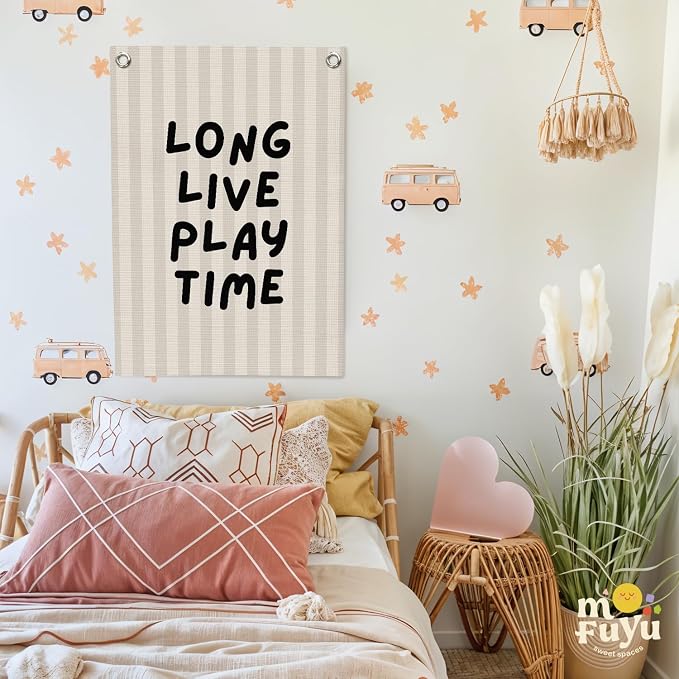 Toddler Boy Room Decor, Long Live Playtime Canvas Banner，Boy Nursery Decor Wall - Image 7