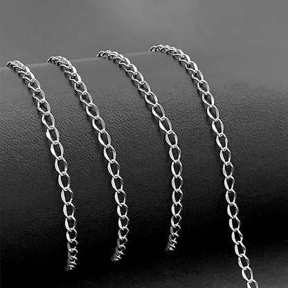 Jishi 33ft Twisted Cable Chain 2mm Silver Stainless Steel Link Chain, Jewelry - Image 5