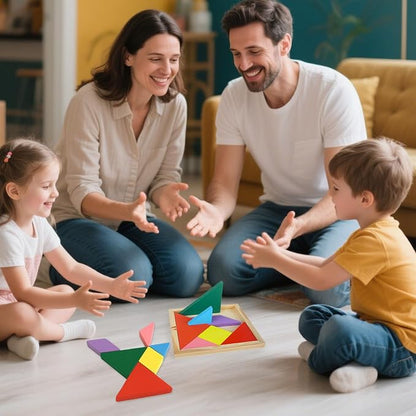 3 otters Wooden Tangram Puzzles - Image 4