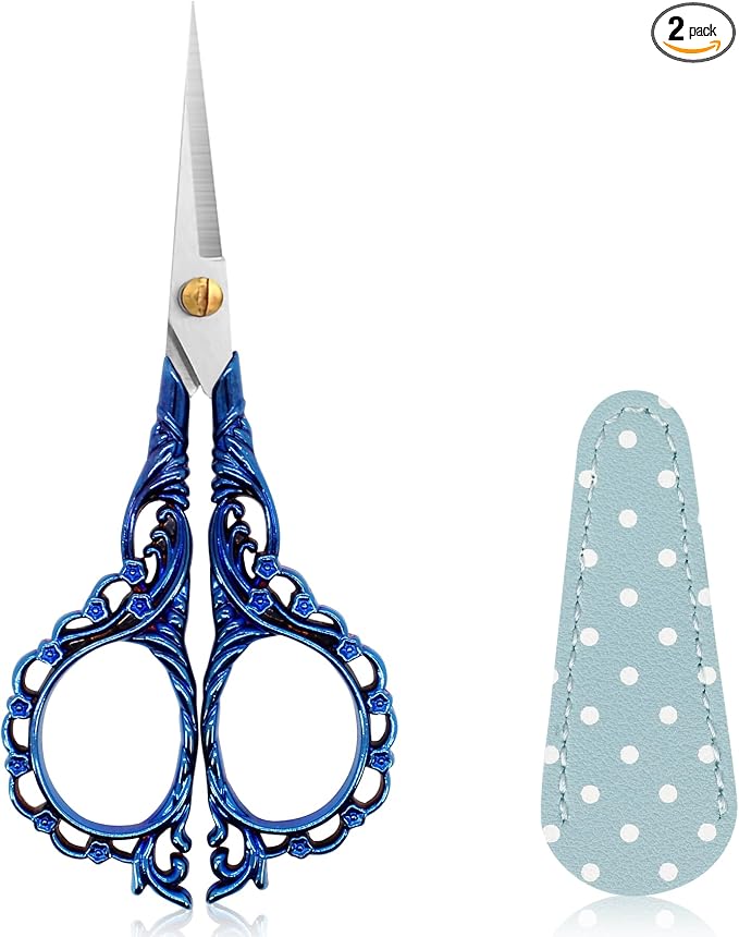 BIHRTC 4.5Inch Cross Stitch Sewing Scissors Small Sharp Scissor by HOME