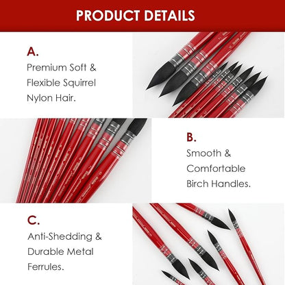 Grabie Professional Watercolor Paint Brushes, Art Supplies - Image 3