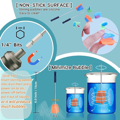 Resin Mixer Epoxy Mixer Paddles - Image 3