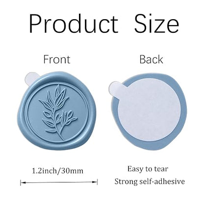 PONATIA Dusty Blue Wax Seal Stickers - Image 2