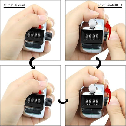 12 Pcs Hand Tally Counter 4-Digit Lap Counter Clicker, Manual Mechanical - Image 5