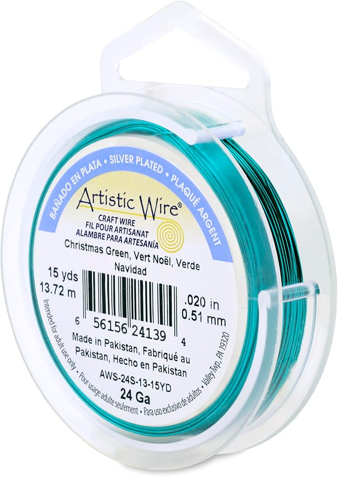 Artistic Wire, 24 Gauge Silver Plated Tarnish Resistant Colored Copper Craft by ArtisticWire