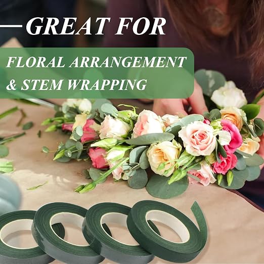 Phinus 9 Rolls Floral Tape, 1/2 Inch x 30 Yard Flower Tape, Bouquet Stem - Image 6
