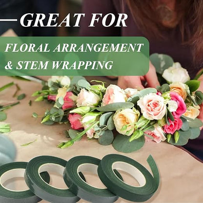 Phinus 9 Rolls Floral Tape, 1/2 Inch x 30 Yard Flower Tape, Bouquet Stem - Image 6