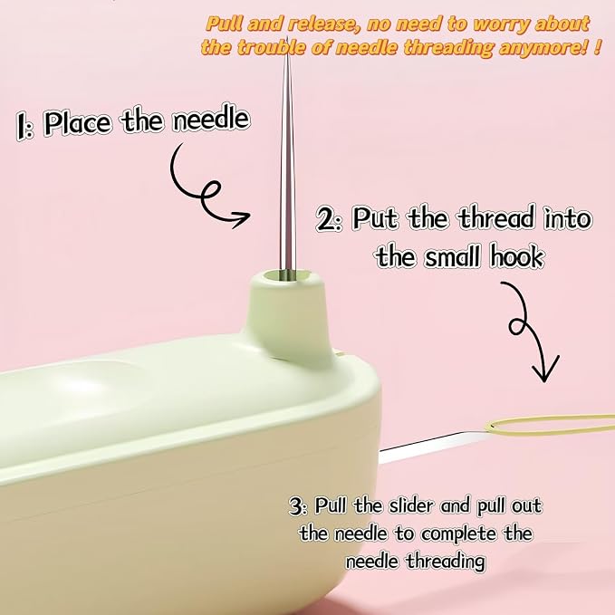 Upgraded 2 in 1 Automatic Needle Threaders Seam Ripper, Quilting Supplies - Image 4