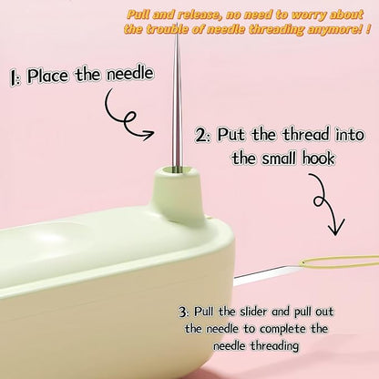 Upgraded 2 in 1 Automatic Needle Threaders Seam Ripper, Quilting Supplies - Image 4