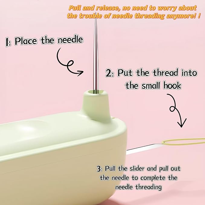 Upgraded 2 in 1 Automatic Needle Threaders Seam Ripper, Quilting Supplies - Image 5