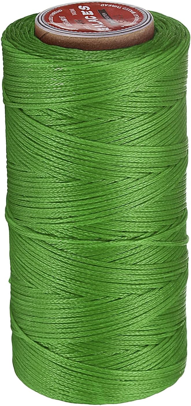 uxcell Flat Leather Sewing Waxed Thread, 140m / 153 Yards Polyester Wax String by uxcell