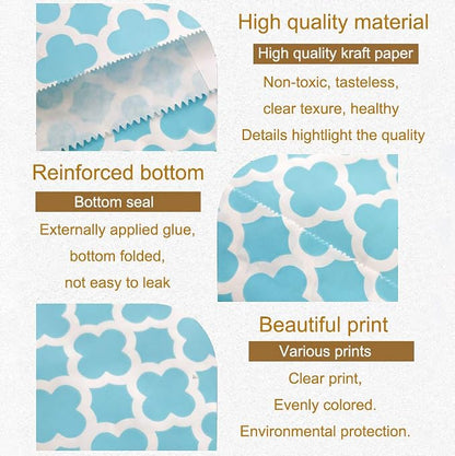 KEYYOOMY 200 Pcs Blue Candy Buffet Bags - Image 3
