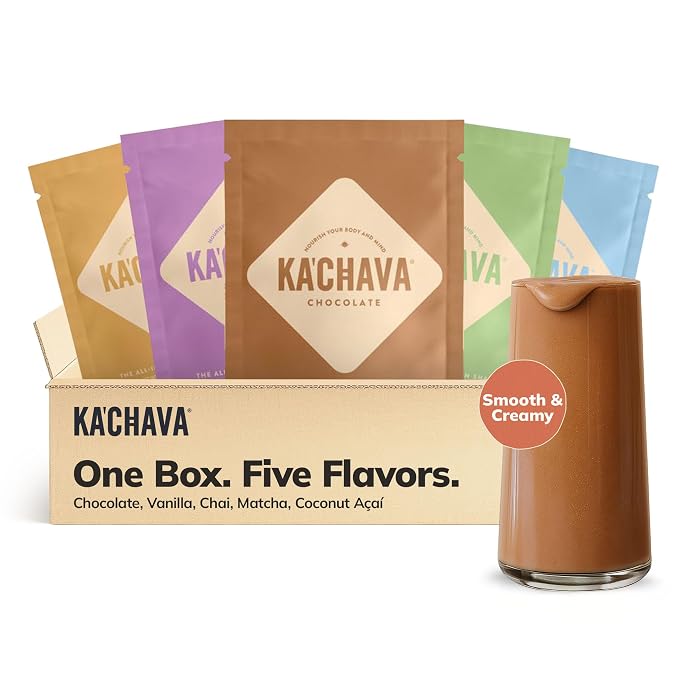Ka’Chava All-In-One Nutrition Shake Blend, 5 Flavor Sample Pack, 5 Servings by KaChava
