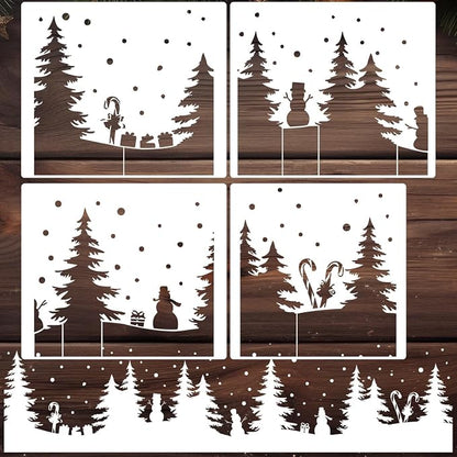 Christmas Stencils for Window Glass Large Christmas Stencil Reusable 53.1” by SUNVERSE
