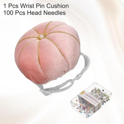 HARFINGTON Wrist Pin Cushion Wristband Sewing Pincushion Polyester Pin Holder - Image 3