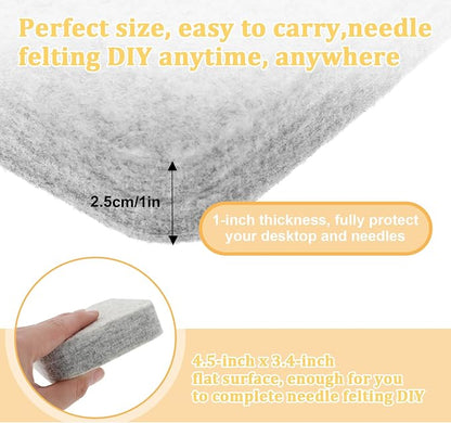 Natural Wool Needled Felting Pad Needle Felting Mat 4.6 * 3.4'' Needle Felting - Image 4