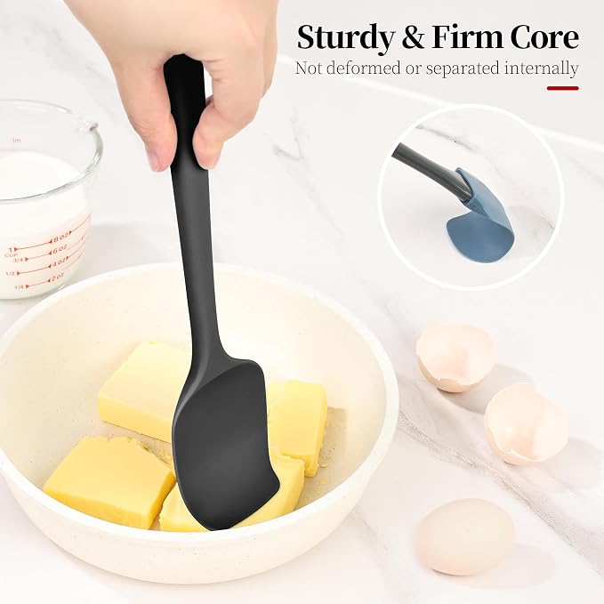 600ºF Heat Resistant Spatulas, High Heat Food Safe Semless Kitchen Silicone - Image 4