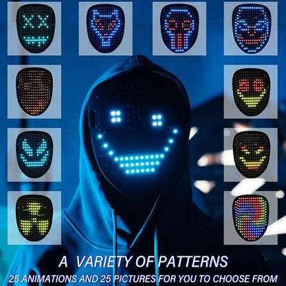Led Mask with Gesture Sensing, Light up Face Transforming Mask - Image 6