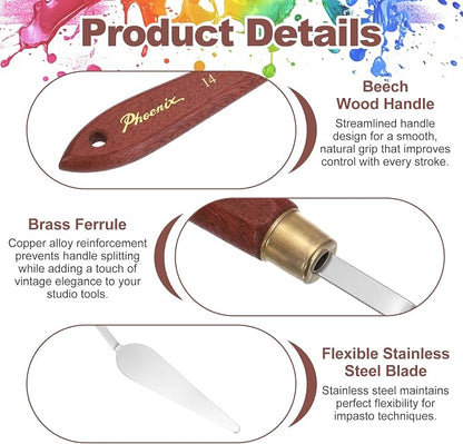 MECCANIXITY Pack of 1 Palette Knife No.14, 9.1" Long Palette Knives - Image 3